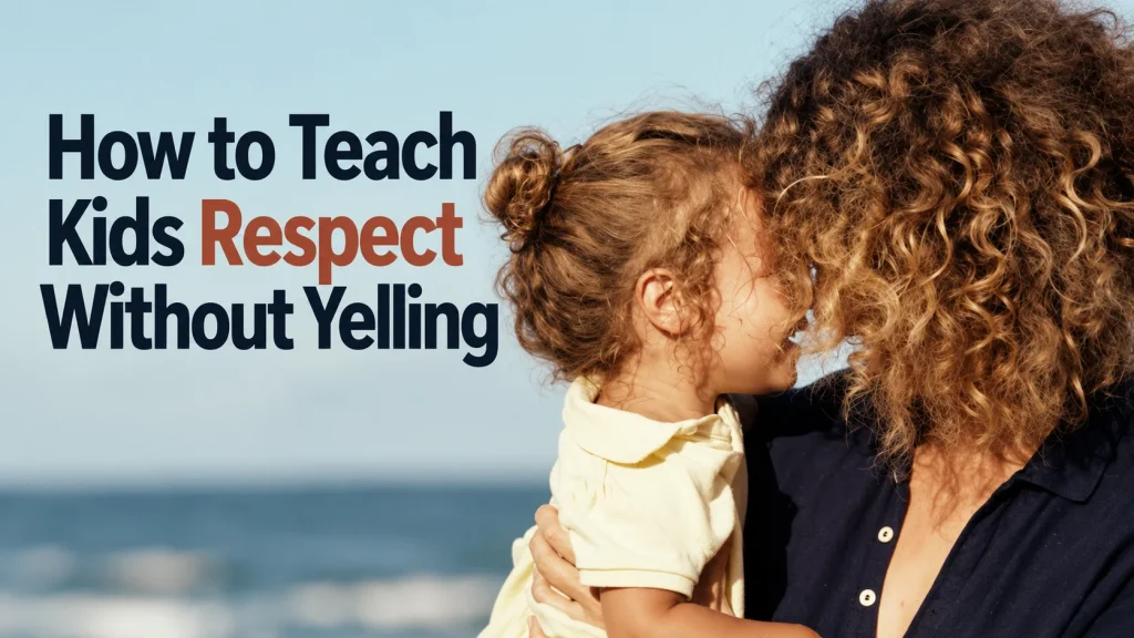 Mother teaching her child respect without yelling