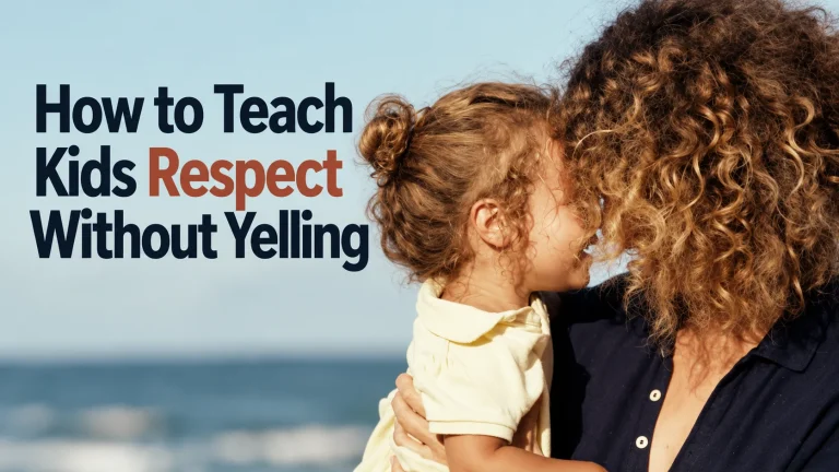 Mother teaching her child respect without yelling